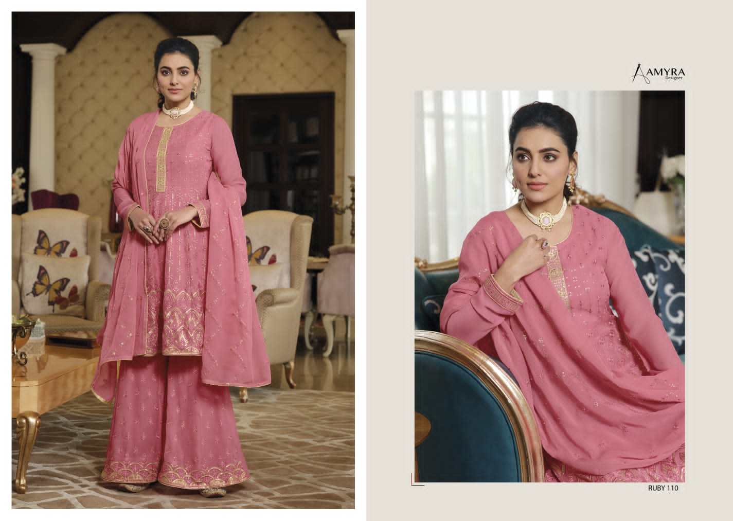 Ruby Vol 3 By Amyra Georgette Sharara Suits Catalog